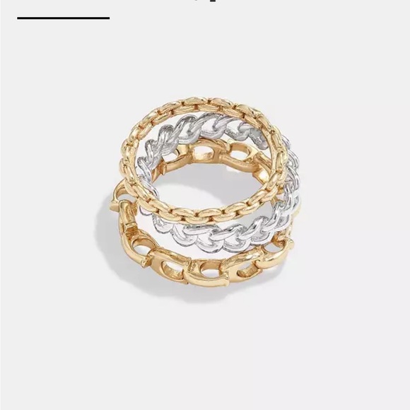 Gold and Silver Chain Link Rings - Picture 5 of 5